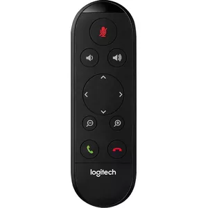 Remote control Logitech ConferenceCam Connect — IR wireless, for webcam, 3 m range, press-button, silver/black
