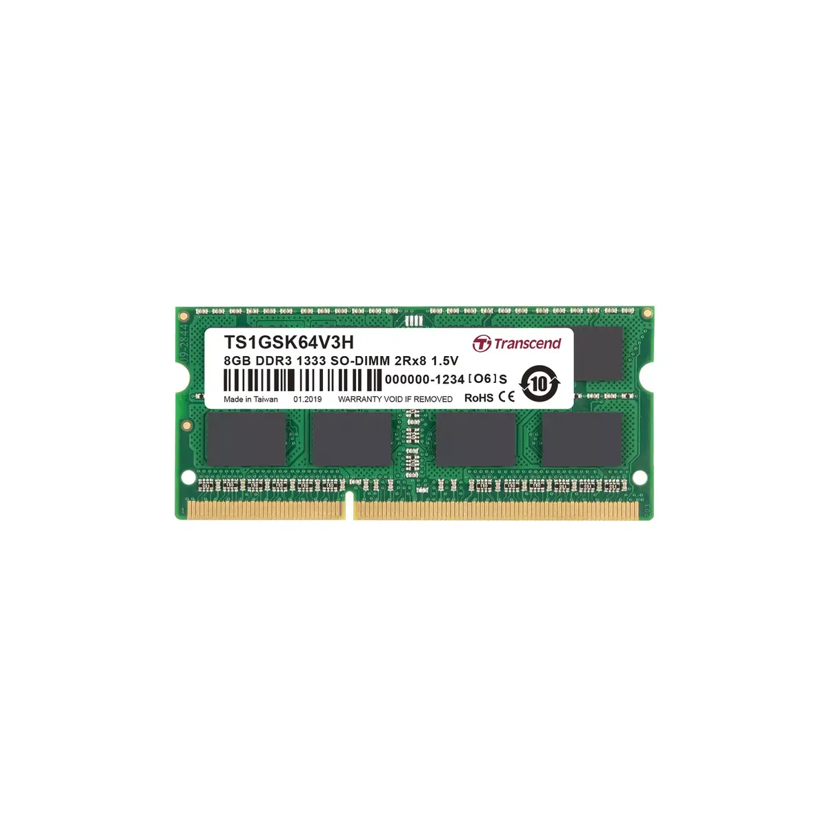 Transcend DDR3 8 ГБ 1333 МГц SO-DIMM Photo 2