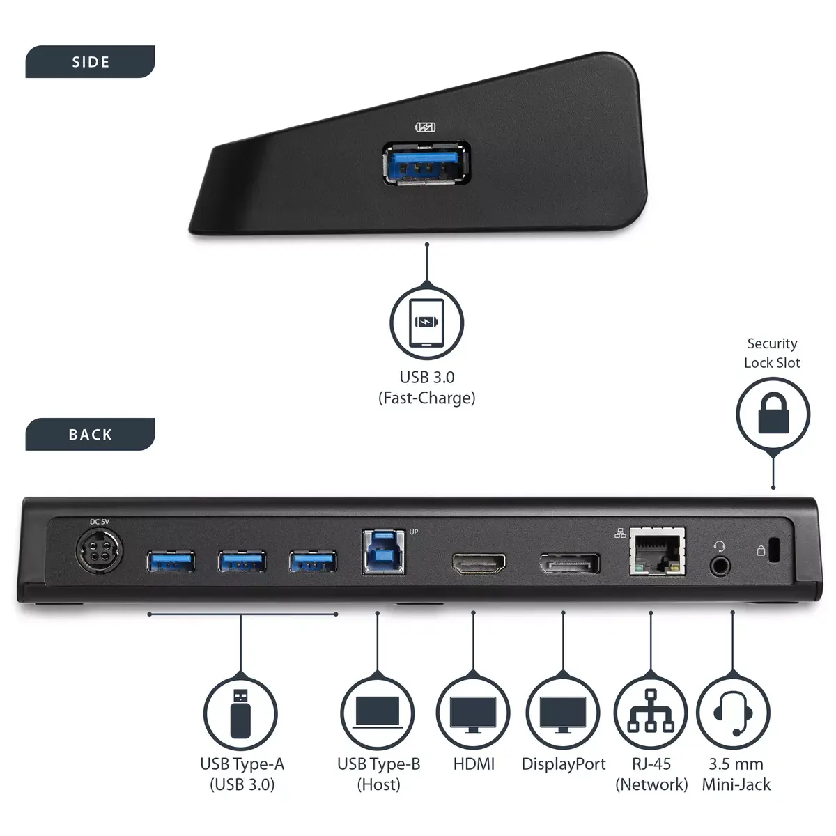 Док-станция StarTech.com USB 3.0 USB3DOCKHDPC Photo 9