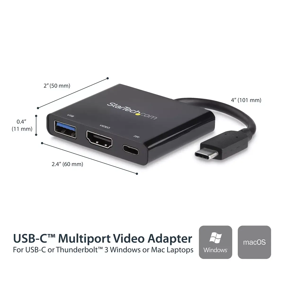 USB-C Multiport Adapter StarTech.com CDP2HDUACP Photo 2
