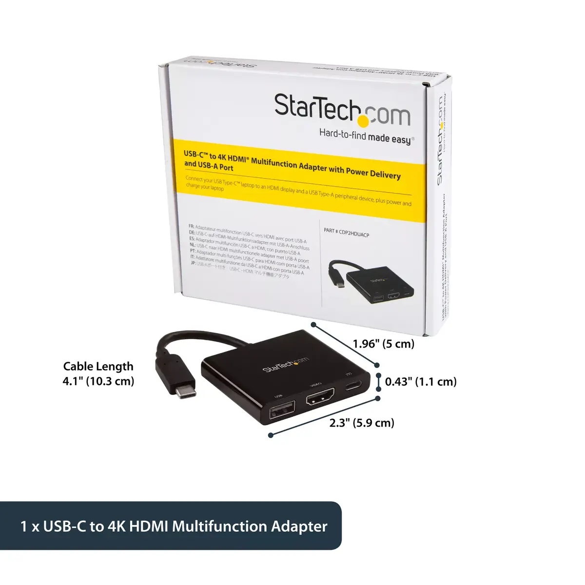 USB-C Multiport Adapter StarTech.com CDP2HDUACP Photo 11