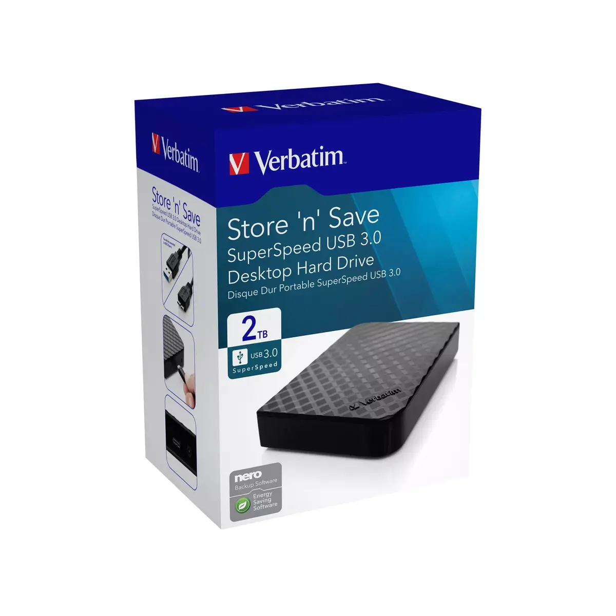 External Hard Drive Verbatim Store 'n' Save 2TB USB 3.0 Photo 8