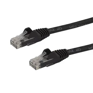StarTech.com 5м Сетевой кабель Ethernet CAT6 Черный Гиabit UTP Патч-корд RJ45 Без защелки 250МГц 100Вт PoE