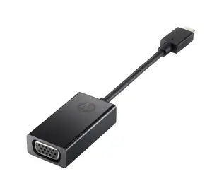 HP USB-C to VGA Adapter Black Male to Female Connector Video Converter