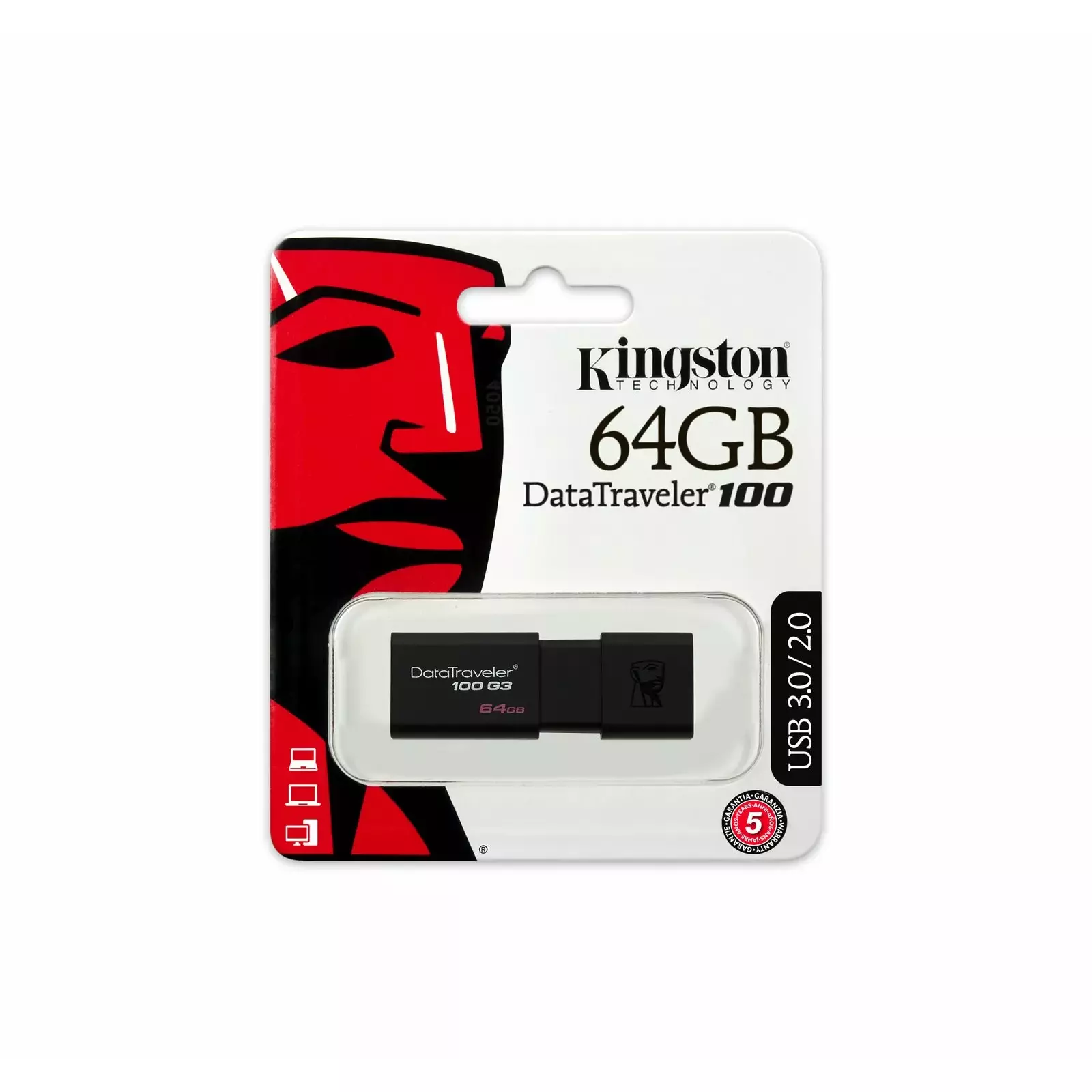 Kingston Technology DataTraveler 100 G3 DT100G3/64GB | USB flash AiO.lv