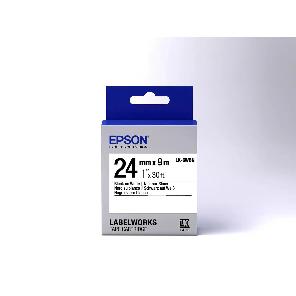 Etiķešu kasete Epson LK-6WBN Photo 2