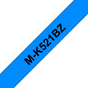 Brother MK521BZ Label-Making Tape Black on Blue 9 mm x 8 m M-K Series Thermal Transfer