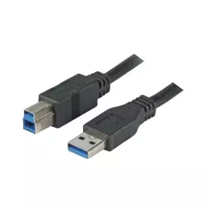 M-Cab USB A - USB B 3 m USB kabelis USB 3.2 Gen 1 (3.1 Gen 1) Melns