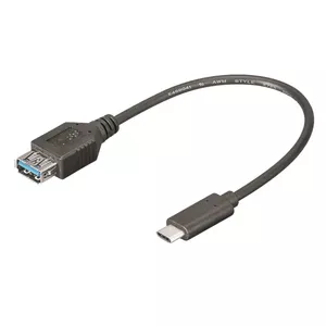 M-Cab 7001305 USB kabelis 0,2 m USB 3.2 Gen 1 (3.1 Gen 1) USB C USB A Melns