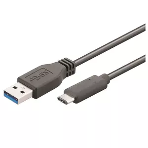 M-Cab 7001308 USB kabelis 1 m USB 3.2 Gen 1 (3.1 Gen 1) USB C USB A Melns