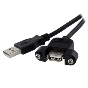 Panel Mount USB Cable A to A - F/M, StarTech.com, USBPNLAFAM1