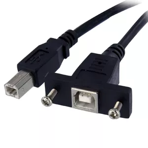 Panel Mount USB Cable B to B - F/M, StarTech.com, USBPNLBFBM1