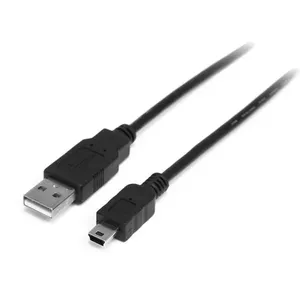 StarTech.com USB2HABM1M USB kabelis 1 m USB 2.0 USB A Mini-USB B Melns