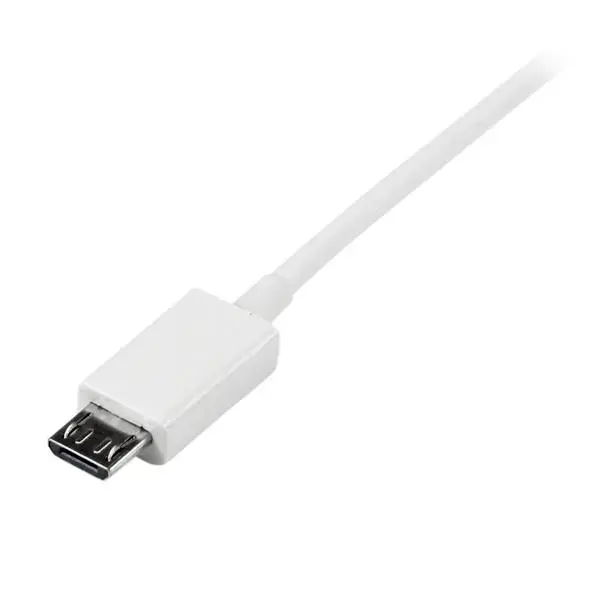 StarTech USB Type-A to Micro-USB Cable 0.5m White Photo 3