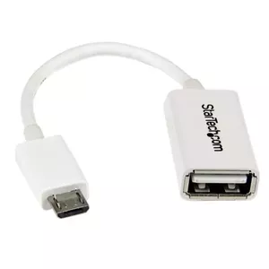 StarTech.com UUSBOTGW USB kabelis 0,127 m USB 2.0 Micro-USB B USB A Balts