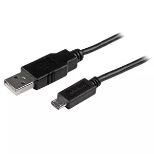 StarTech.com USBAUB15CMBK USB kabelis 0,15 m USB 2.0 USB A Micro-USB B Melns