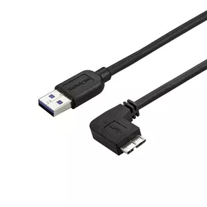 Cable USB 3.0 StarTech.com Slim Micro-USB 3.0 Cable M/M Right-Angle 2m