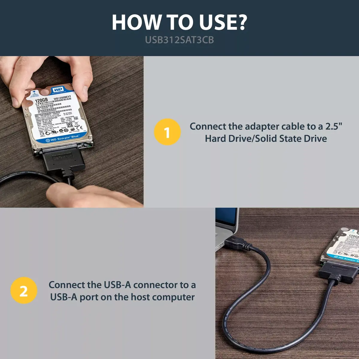 USB 3.1 uz 2.5" SATA cietā diska adapteris StarTech Photo 9