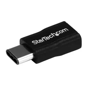 StarTech USB-C to Micro-USB Adapter Male to Female USB 2.0 Black Nickel-Plated Contacts