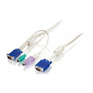 LevelOne ACC-2101 tastatūras video peles (KVM) kabelis Balts 1,8 m