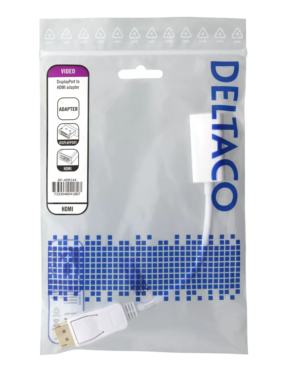 Video kabeļa adapteris Deltaco DP-HDMI44 Photo 2