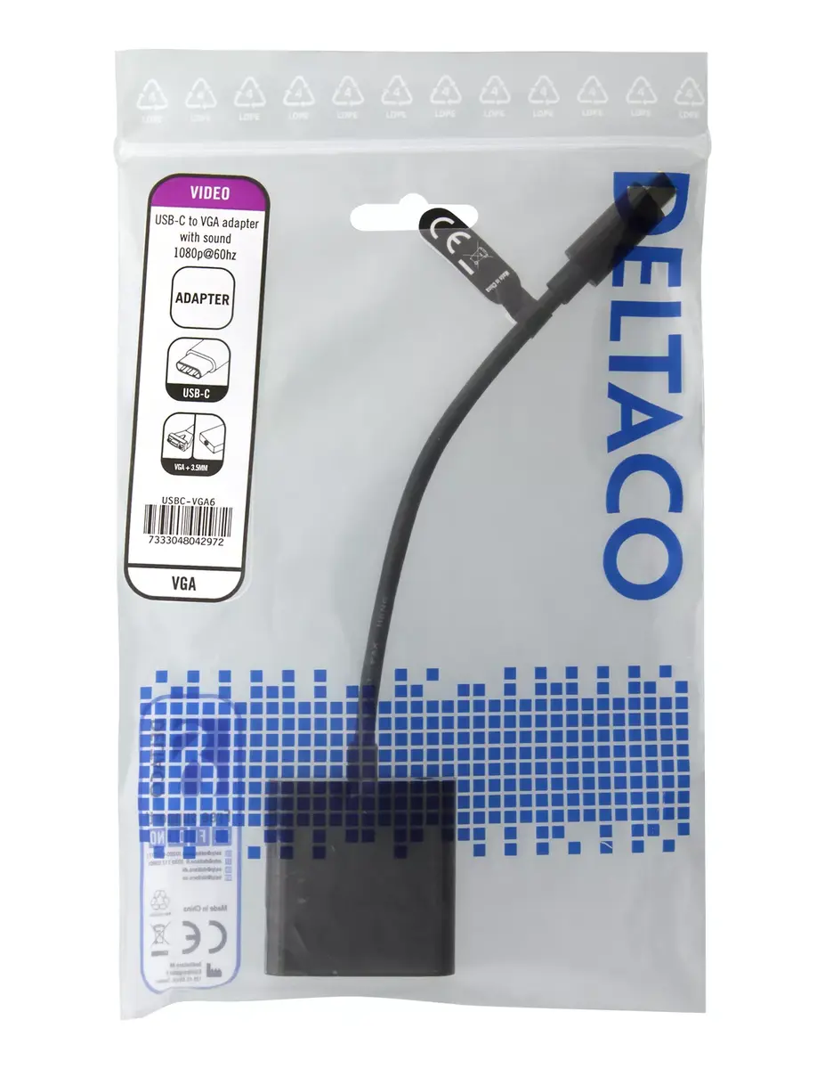 USB graphics adapter Deltaco USBC-VGA6 Photo 2
