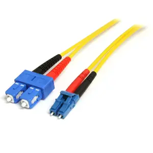 StarTech SMFIBLCSC1 1m Одномодовый дуплексный оптоволоконный кабель OS1 9/125 LSZH LC-SC