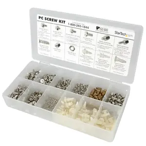 StarTech.com Deluxe Assortment PC Screw Kit including screw nuts and standoffs for computer building and maintenance