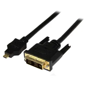 StarTech HDDDVIMM1M 1m Micro-HDMI uz DVI-D kabelis vīrietis-vīrietis melns 1920 x 1200 izšķirtspēja