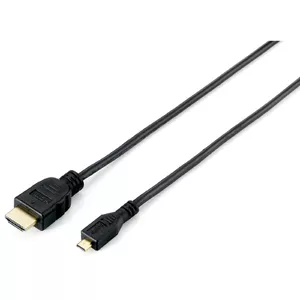 Equip 119308 HDMI kabelis 2 m HDMI Type A (Standard) HDMI Type D (Micro) Melns