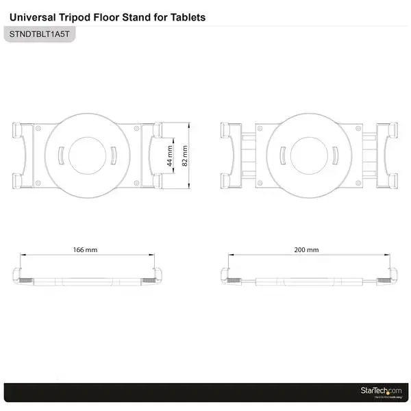 StarTech.com Adjustable Tablet Tripod Stand TAA Photo 2