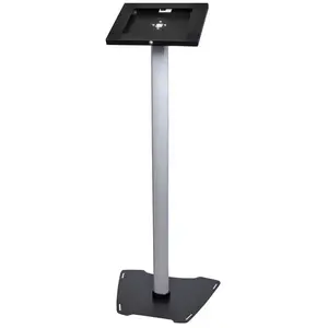 StarTech Secure Tablet Floor Stand STNDTBLT1FS Anti-Theft Multimedia Stand for 9.7 inch Tablets in Black and Silver made of Aluminium Plastic and Steel