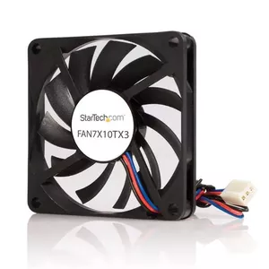 StarTech.com FAN7X10TX3 Datora dzesēšanas sistēma Datora korpusam Ventilators 7 cm Melns