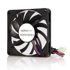 StarTech FAN7X10TX3 Replacement CPU Cooler Fan 70mm TX3 Dual Ball Bearing 3500 RPM 12V Black