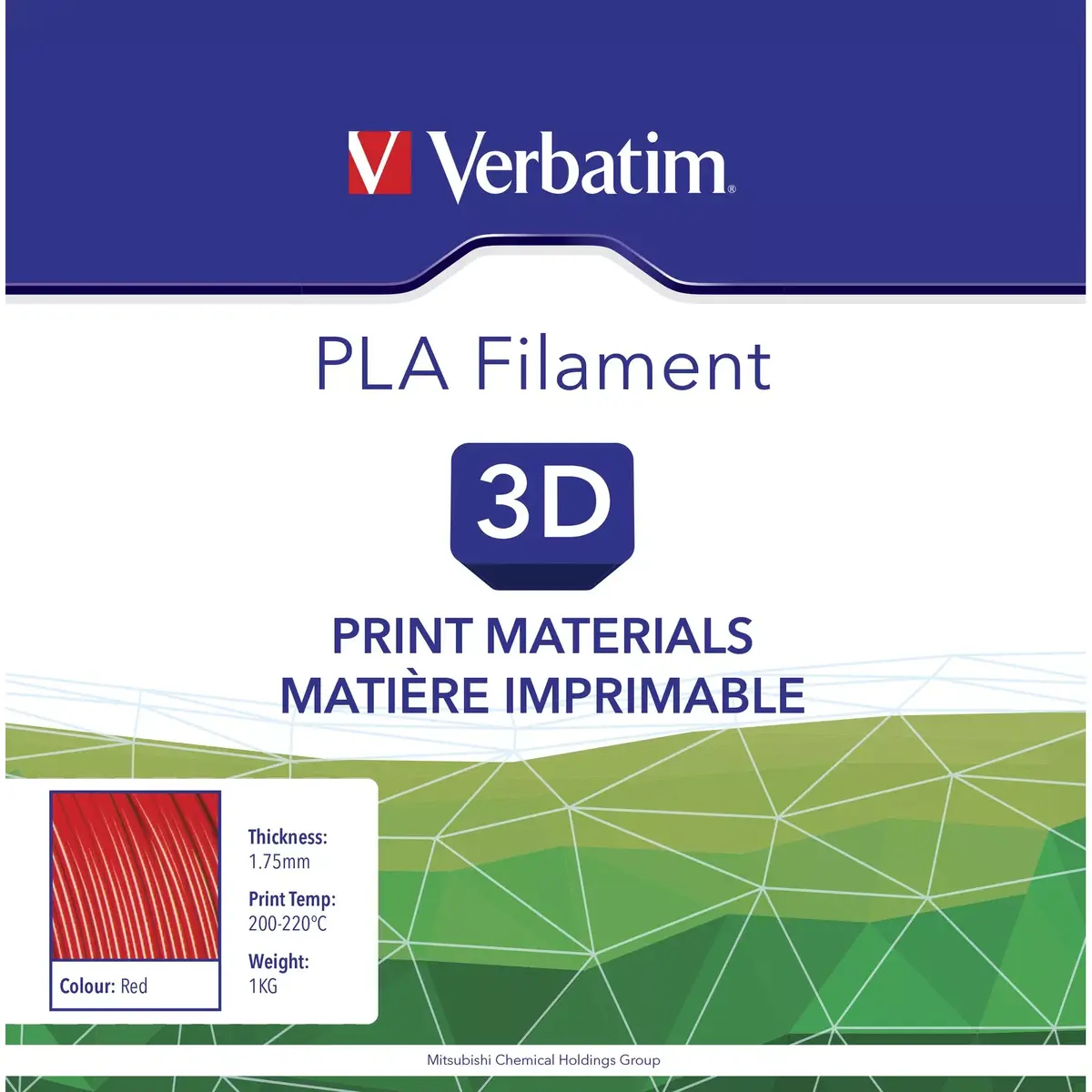 PLA Filaments Verbatim 1.75mm Sarkans Photo 4