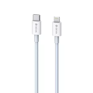USB-C to Lightning PD charging cable Devia Smart series 3A, white