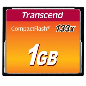 Flash Memory Transcend 1GB CompactFlash 133x TS1GCF133