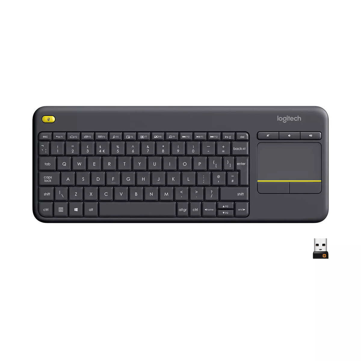 Bezvadu skārienkloķis Logitech K400 Plus, 920-007133