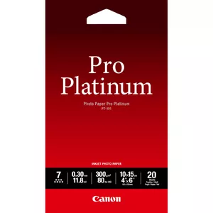 Photo Paper, Canon, PT-101 Pro Platinum 4x6" - 20 Sheets