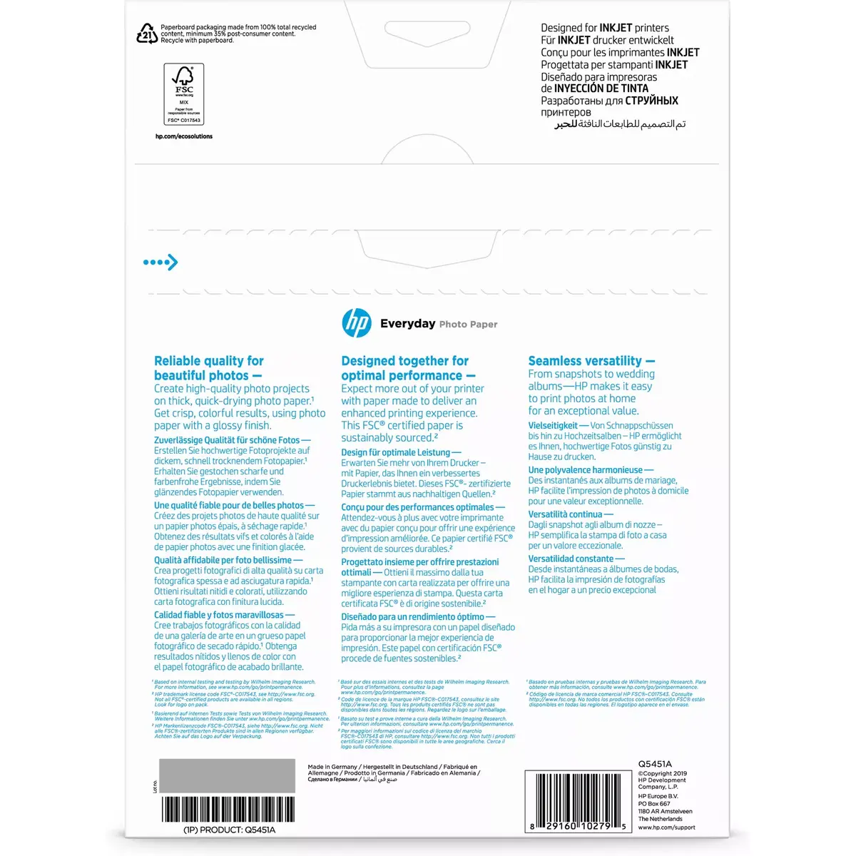 Photo Paper HP Everyday Glossy A4 200 g/m2 Photo 3