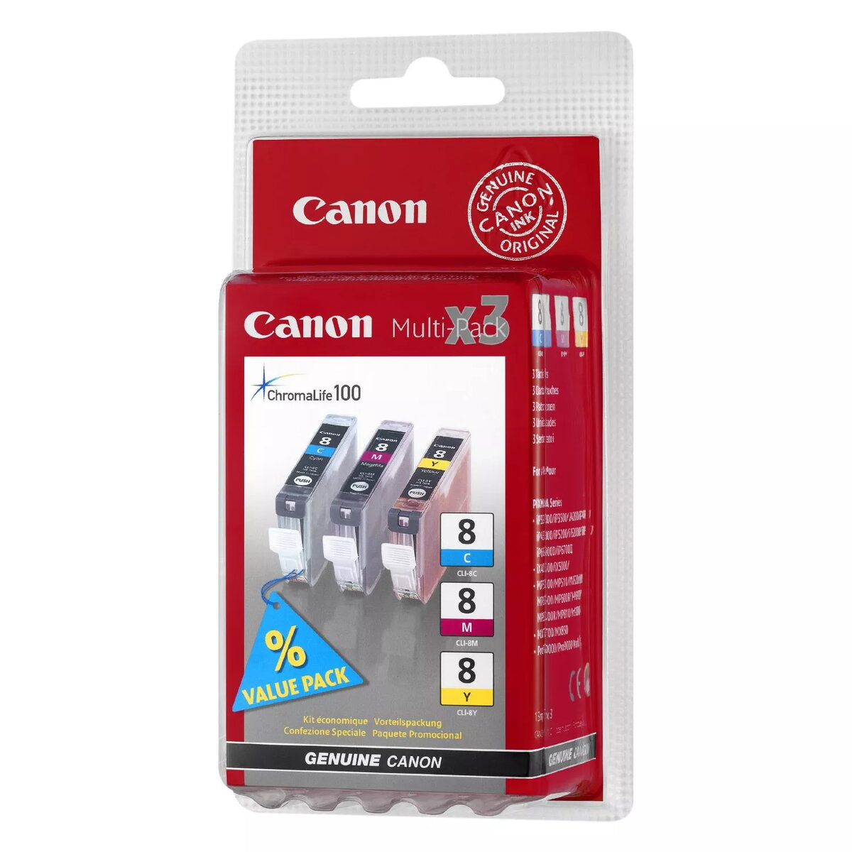 Oriģinālā tintes kasetne Canon CLI-8 multi