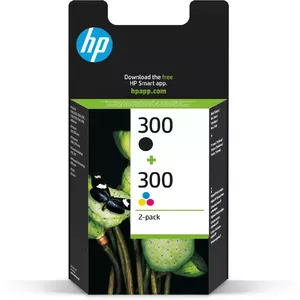 Ink cartridges HP 300 original 2-pack — black & tri‑color, Standard Yield, dye & pigment inks
