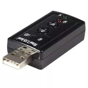 External USB Sound Card StarTech Virtual 7.1 Audio Adapter, USB interface, 7.1 channels, C-Media CM108