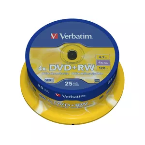 DVD+RW Verbatim Matt Silver 4.7 ГБ 25 шт.