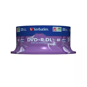 DVD+R DL Verbatim 8x Matt Silver 25pk Spindle