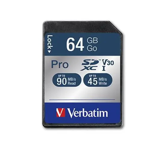Verbatim Pro 64 GB SDXC UHS Class 10 Memory Card Photo 3