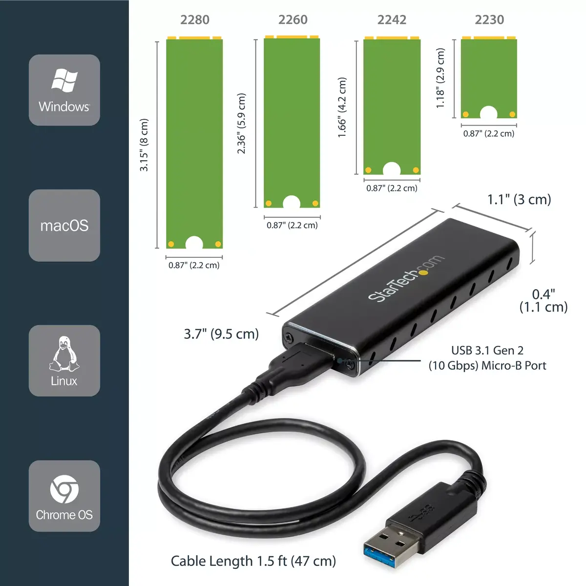Корпус SSD StarTech.com SM2NGFFMBU33 Photo 9