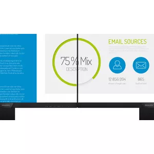 Narrow-border display for a seamless appearance