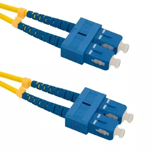Fibre optic cable QOLTEC 54001 SC–SC, 2 m, single-core 9 µm, yellow