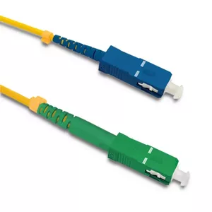 Fibre optic cable QOLTEC 54293 SC/APC to SC, single-mode G.652D, 7 m, yellow